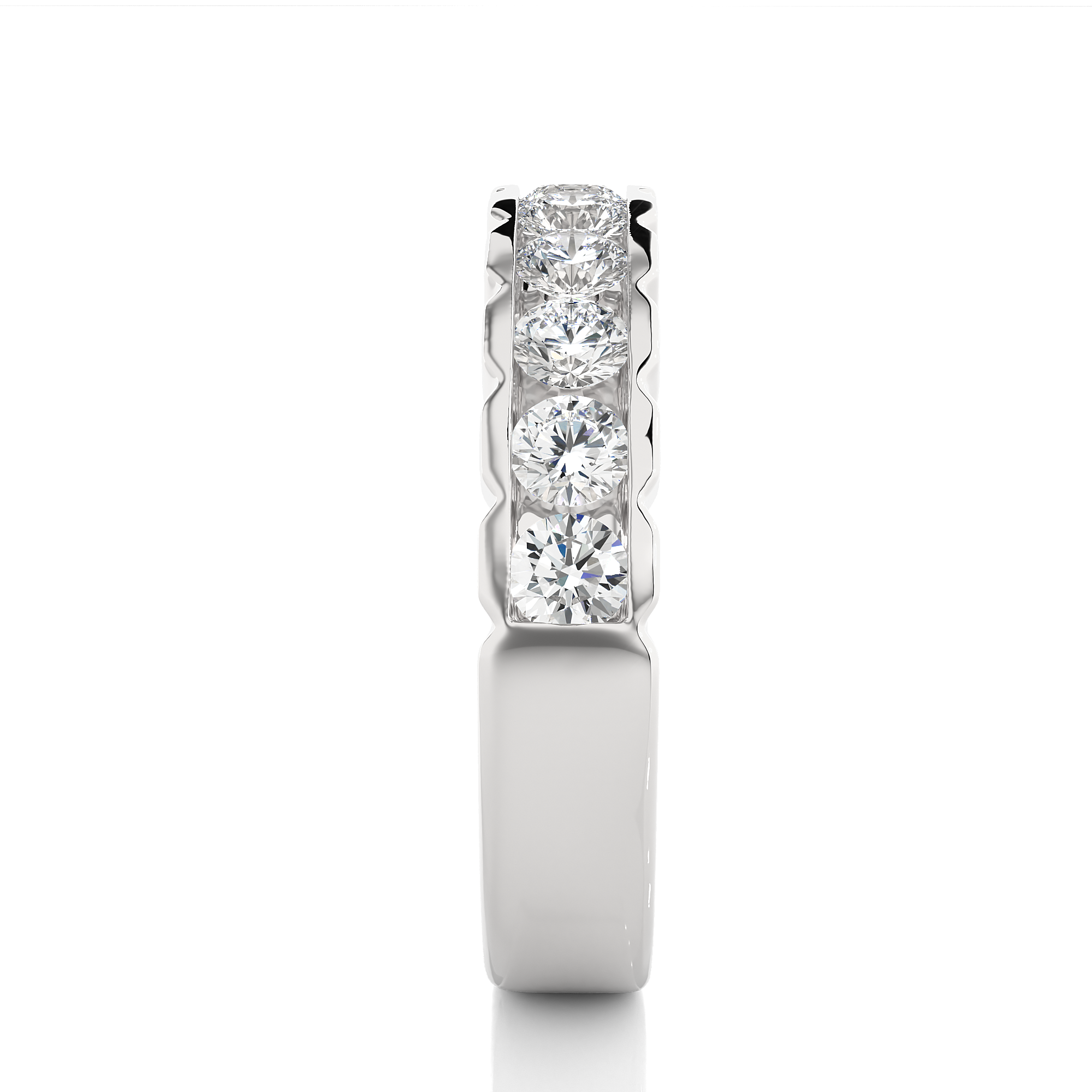 1.01 Carat H Color VS1 Clarity Diamond Studded Natural Diamond Ring.